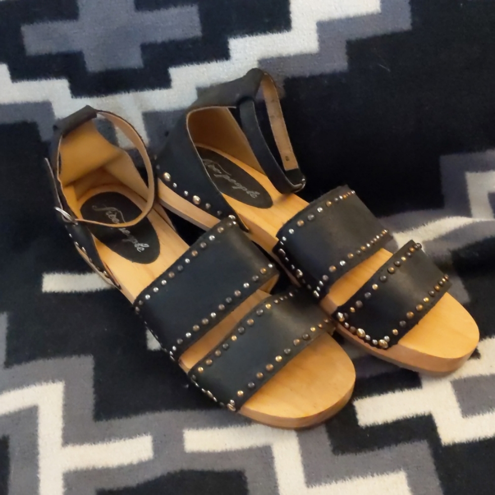 Free People Wood Sandals